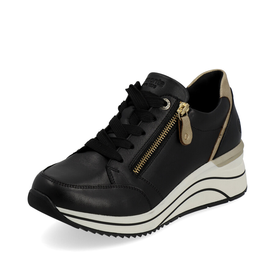 chaussures noires à fermeture éclair pour femmes remonte d0t03-01