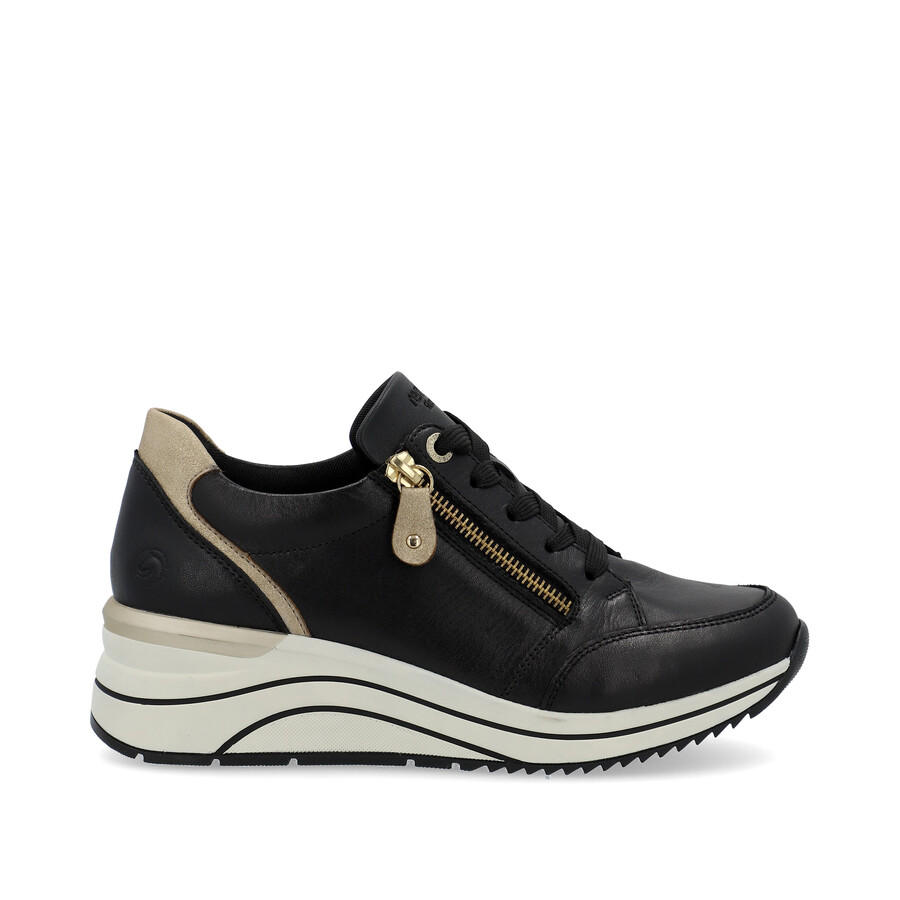 chaussures noires à fermeture éclair pour femmes remonte d0t03-01