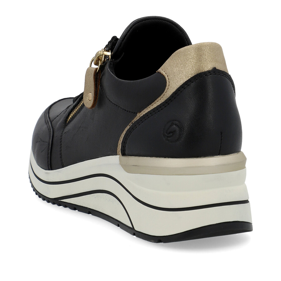 chaussures noires à fermeture éclair pour femmes remonte d0t03-01