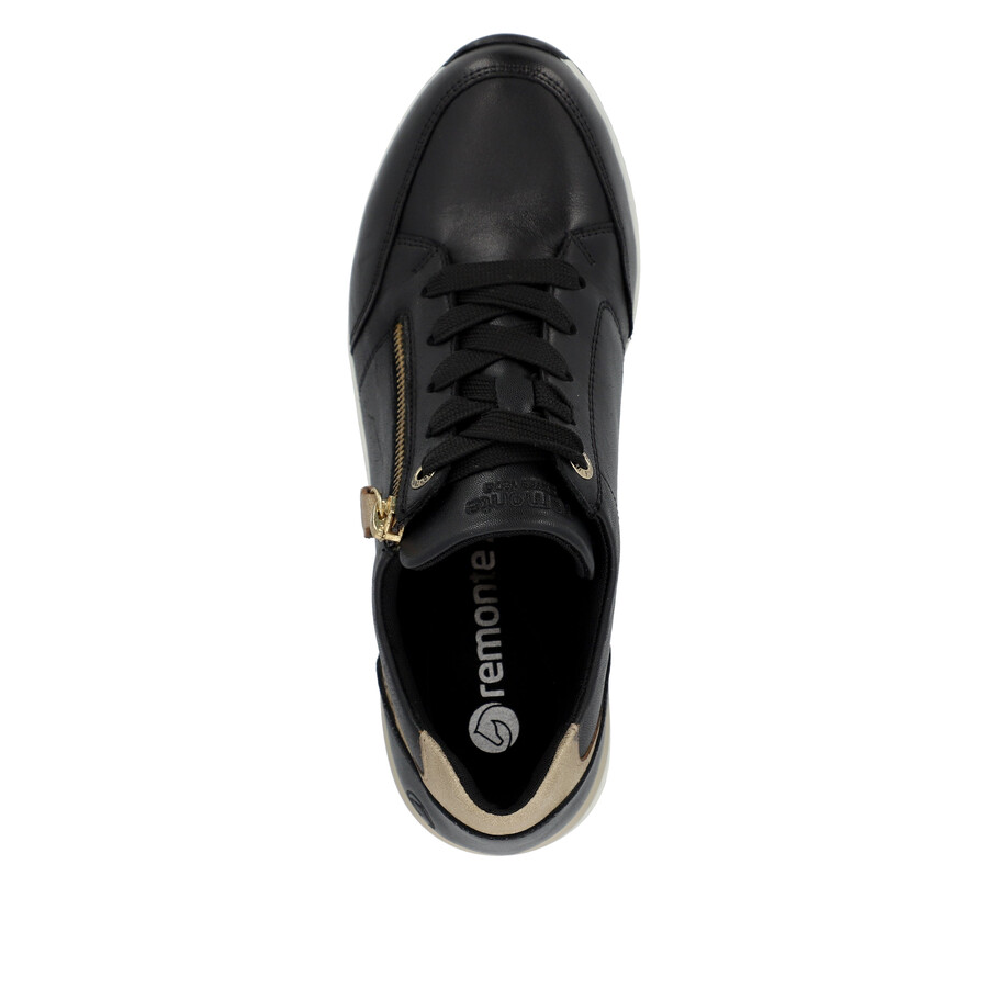 chaussures noires à fermeture éclair pour femmes remonte d0t03-01