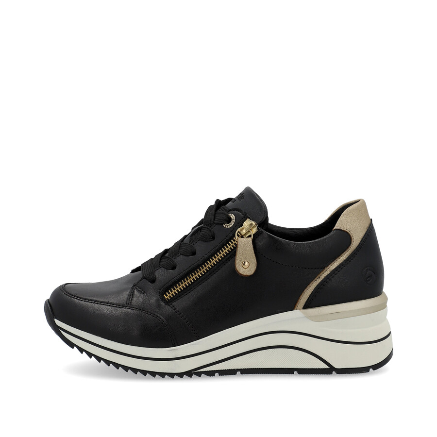 chaussures noires à fermeture éclair pour femmes remonte d0t03-01
