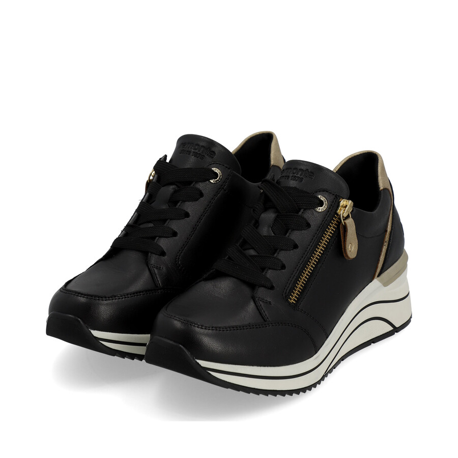 chaussures noires à fermeture éclair pour femmes remonte d0t03-01
