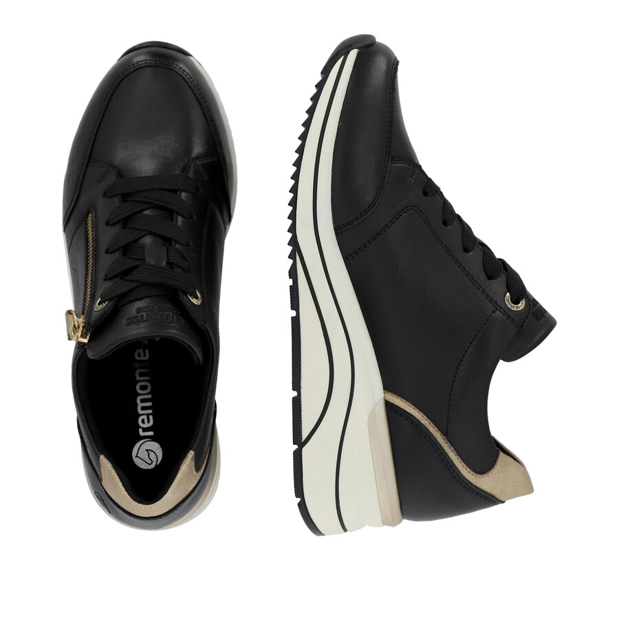 chaussures noires à fermeture éclair pour femmes remonte d0t03-01