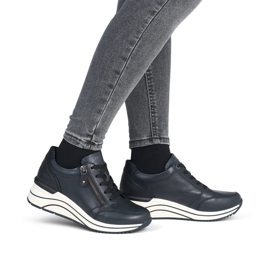 chaussures bleues à fermeture éclair pour femmes remonte d0t03-15