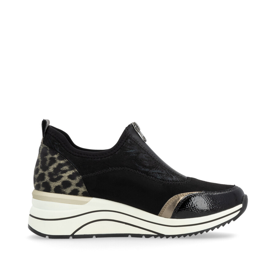 chaussures noires à fermeture éclair pour femmes remonte d0t08-02