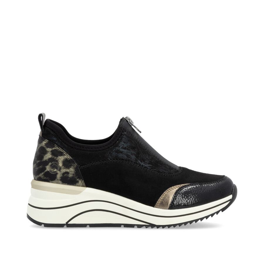 chaussures noires à fermeture éclair pour femmes remonte d0t08-02
