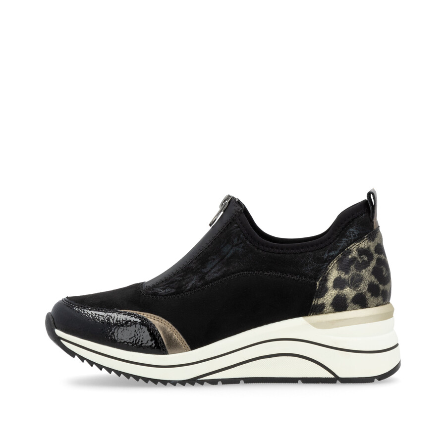 chaussures noires à fermeture éclair pour femmes remonte d0t08-02