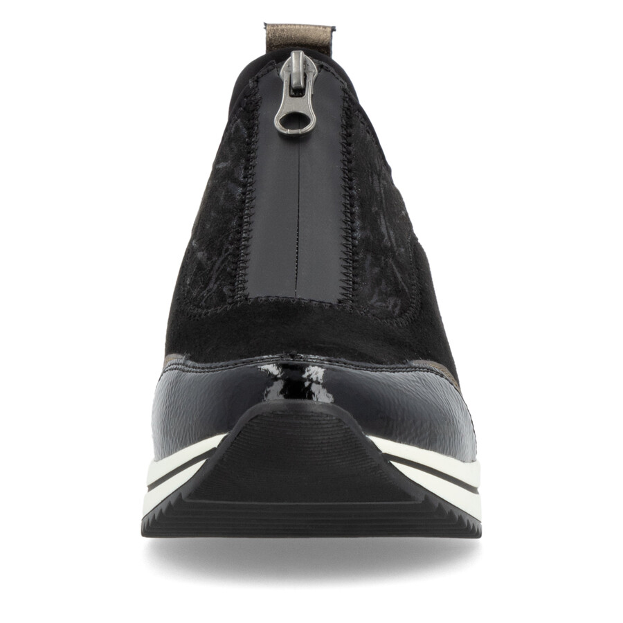 chaussures noires à fermeture éclair pour femmes remonte d0t08-02