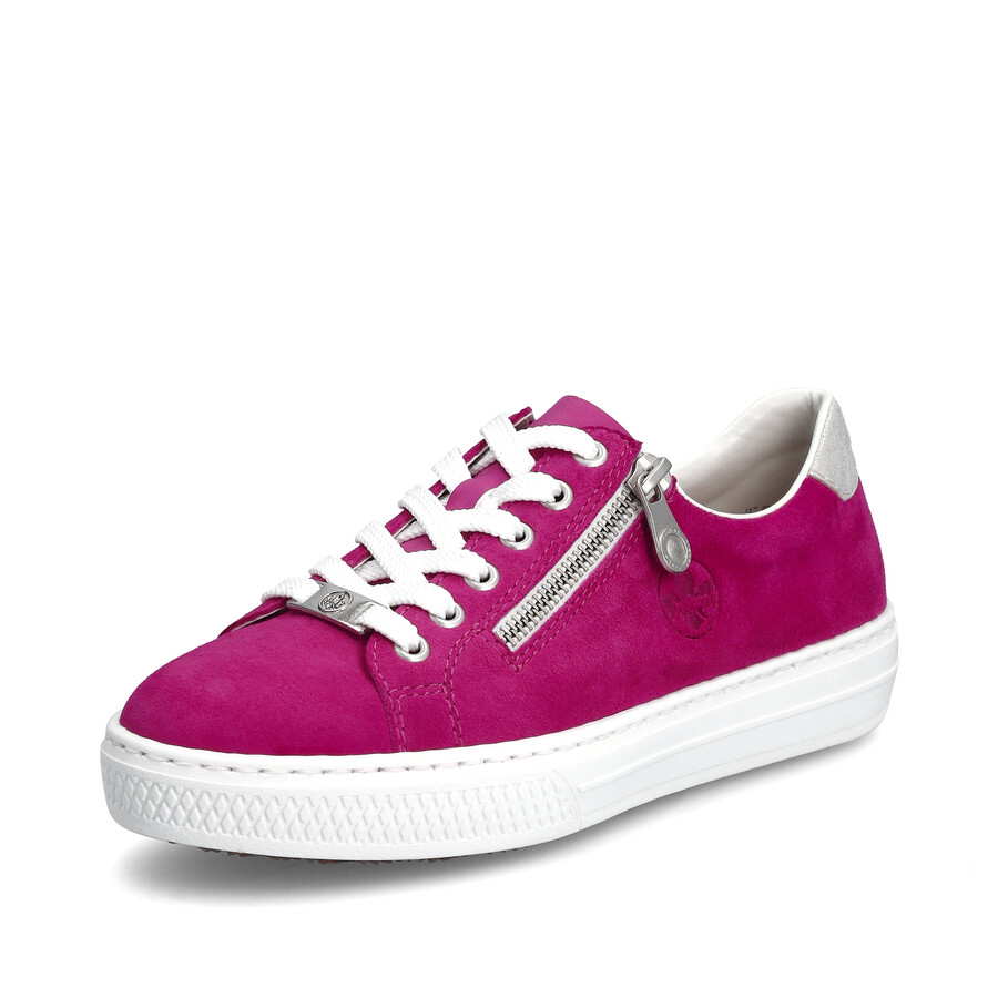 chaussures roses à fermeture éclair pour femmes rieker l59l1-31