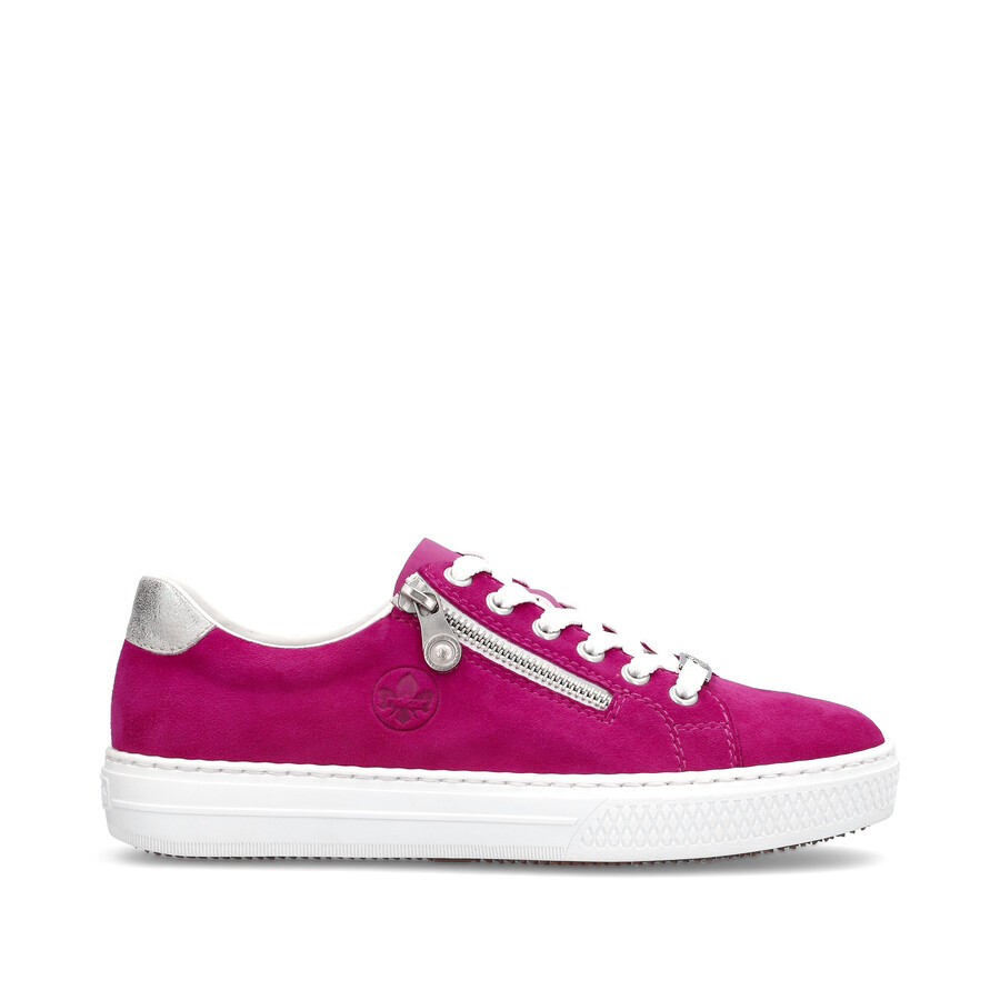 chaussures roses à fermeture éclair pour femmes rieker l59l1-31