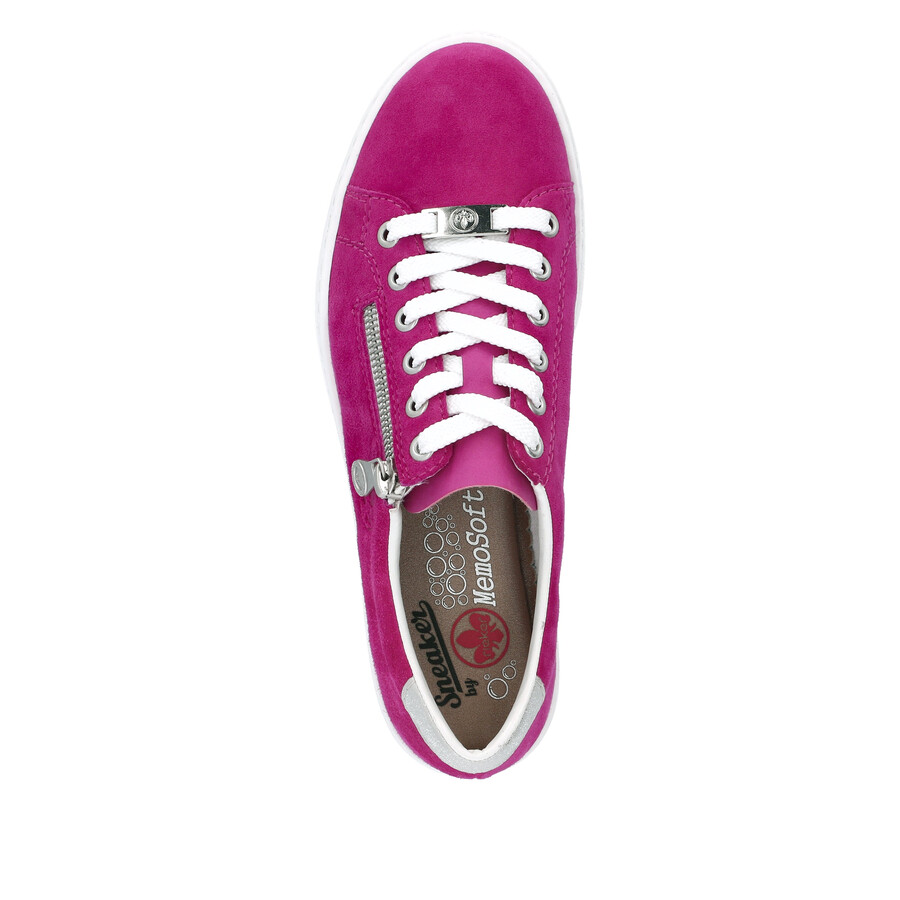 chaussures roses à fermeture éclair pour femmes rieker l59l1-31