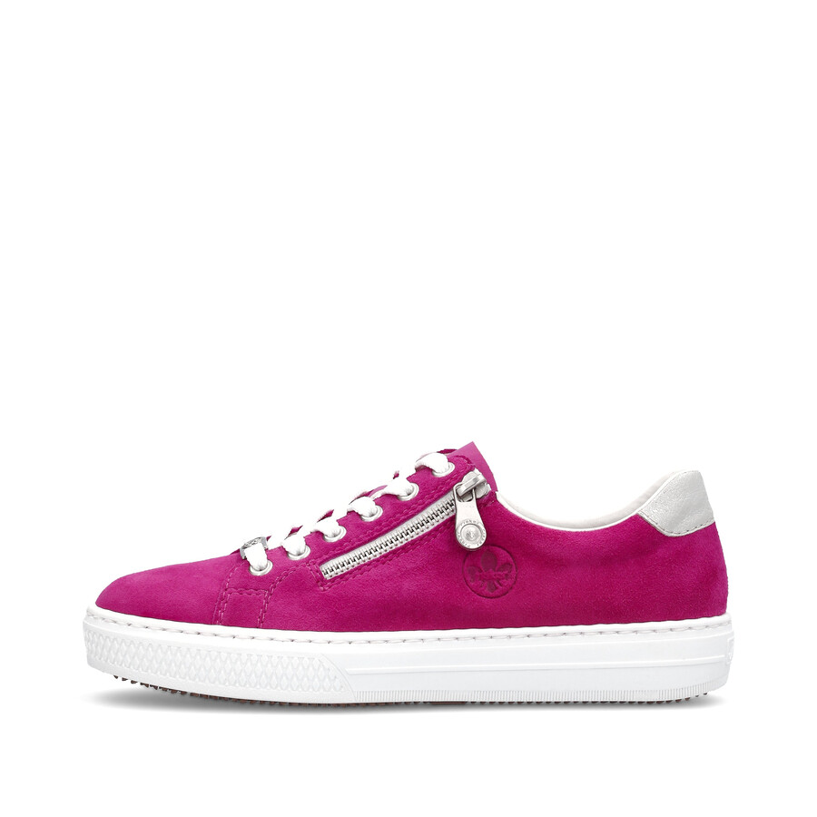 chaussures roses à fermeture éclair pour femmes rieker l59l1-31