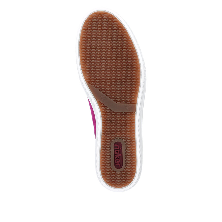 chaussures roses à fermeture éclair pour femmes rieker l59l1-31
