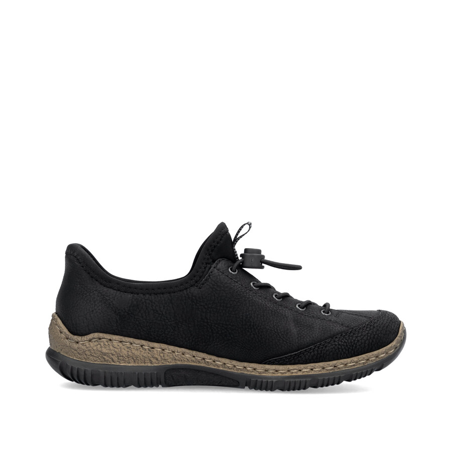 chaussures élastiques noires pour femmes rieker n3267-01