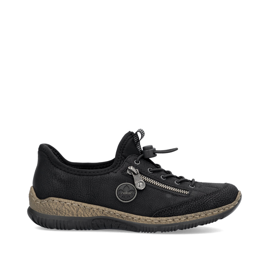 chaussures élastiques noires pour femmes rieker n3267-01