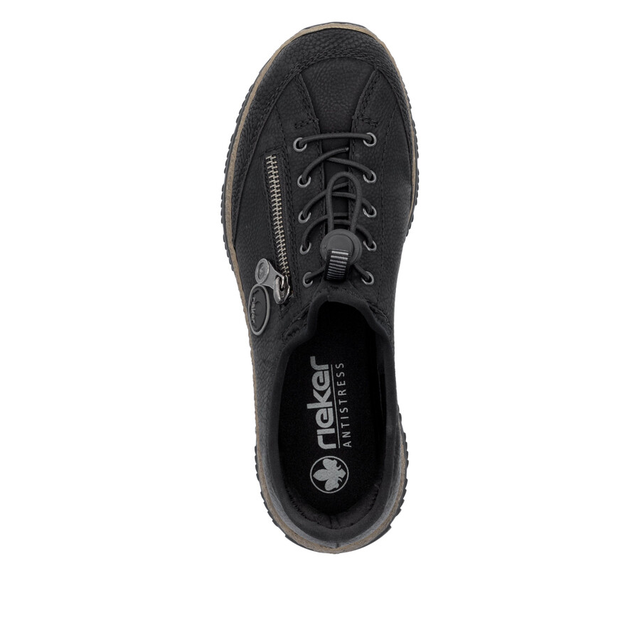 chaussures élastiques noires pour femmes rieker n3267-01