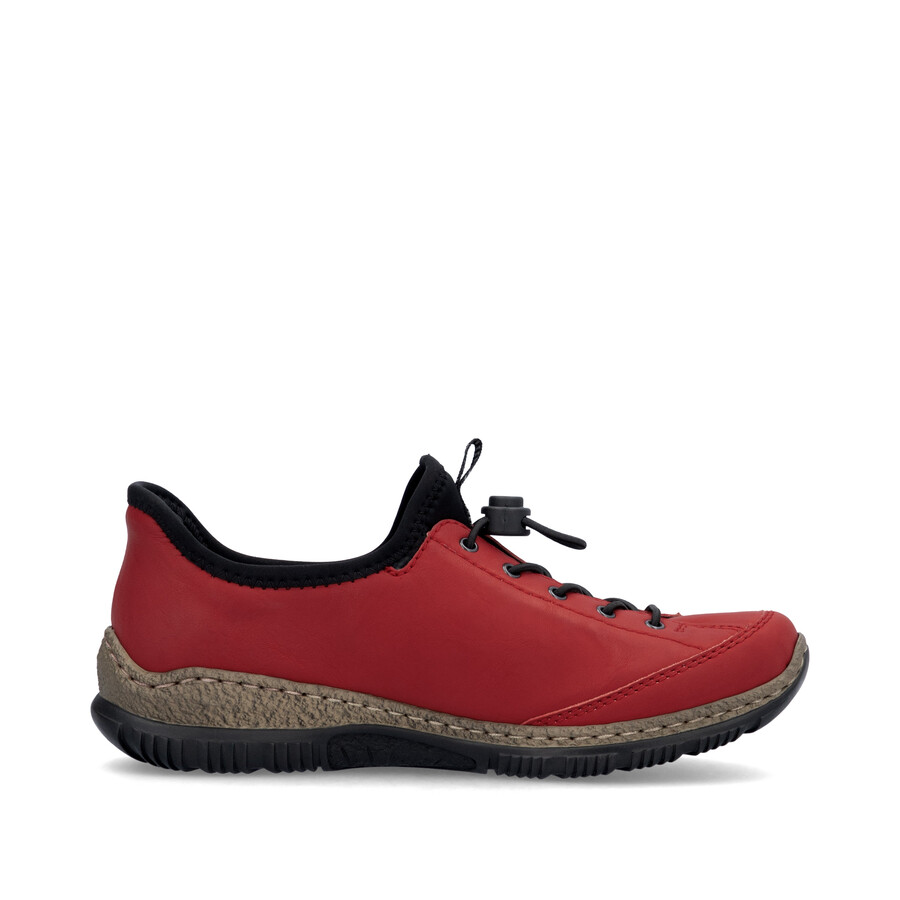 chaussures élastiques rouges pour femmes rieker n3267-33
