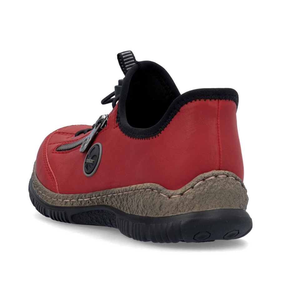 chaussures élastiques rouges pour femmes rieker n3267-33