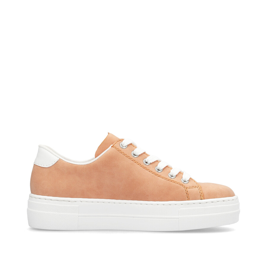 chaussures à lacets orange pour femmes rieker n49w1-38