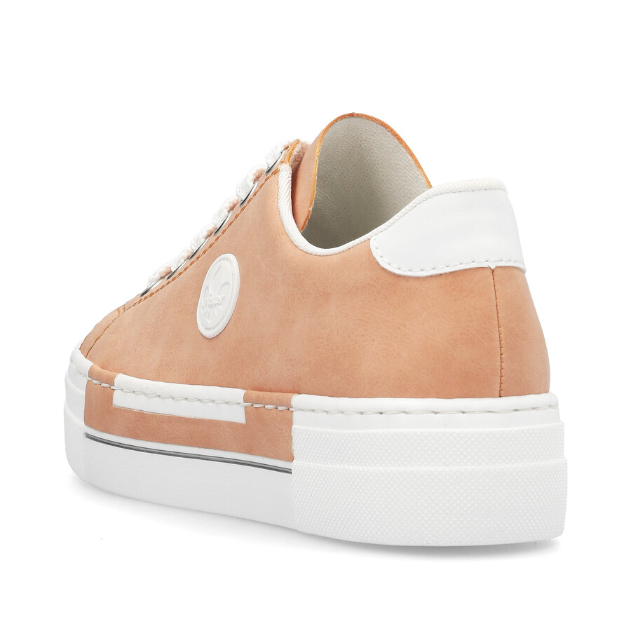 chaussures à lacets orange pour femmes rieker n49w1-38