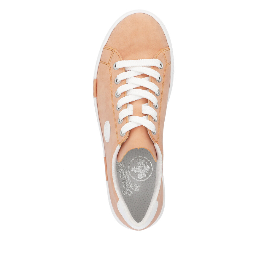 chaussures à lacets orange pour femmes rieker n49w1-38