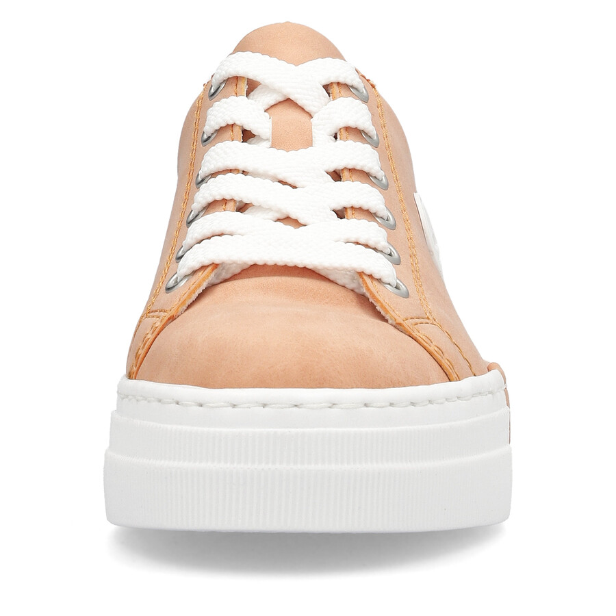 chaussures à lacets orange pour femmes rieker n49w1-38