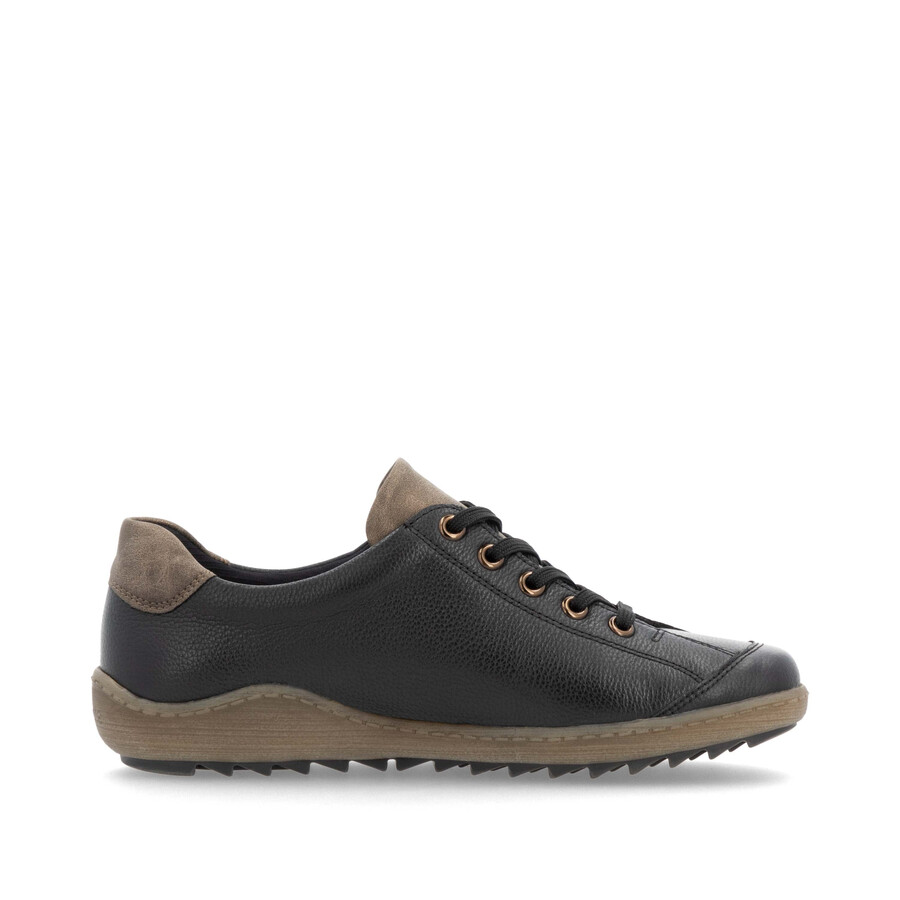 chaussures noires à fermeture éclair pour femmes remonte r1402-08