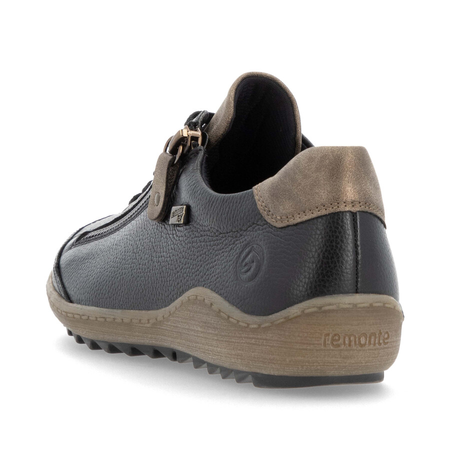 chaussures noires à fermeture éclair pour femmes remonte r1402-08