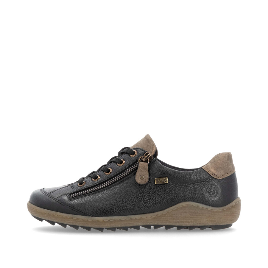 chaussures noires à fermeture éclair pour femmes remonte r1402-08