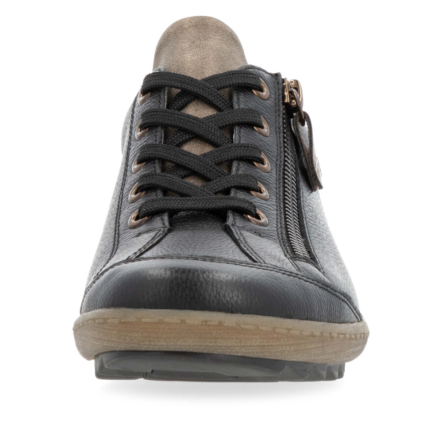 chaussures noires à fermeture éclair pour femmes remonte r1402-08