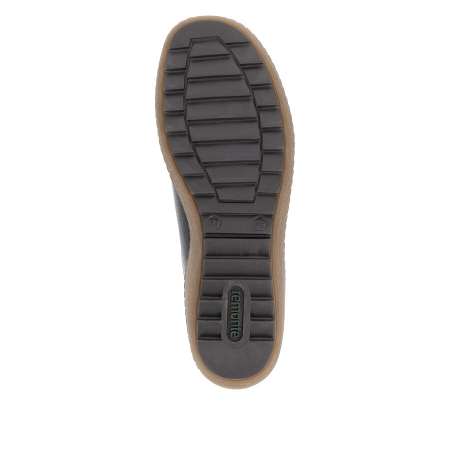 chaussures noires à fermeture éclair pour femmes remonte r1402-08