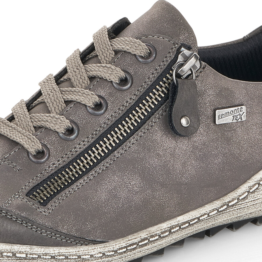chaussures grises à fermeture éclair pour femmes remonte r1402-44