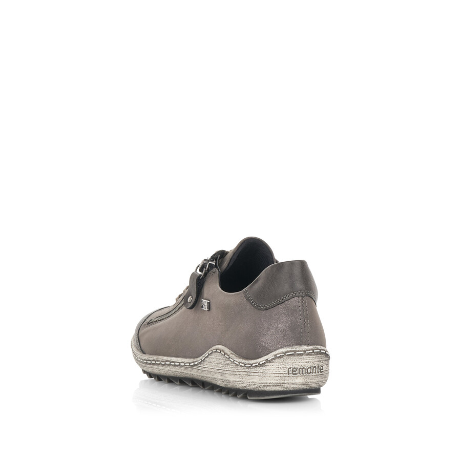 chaussures grises à fermeture éclair pour femmes remonte r1402-44