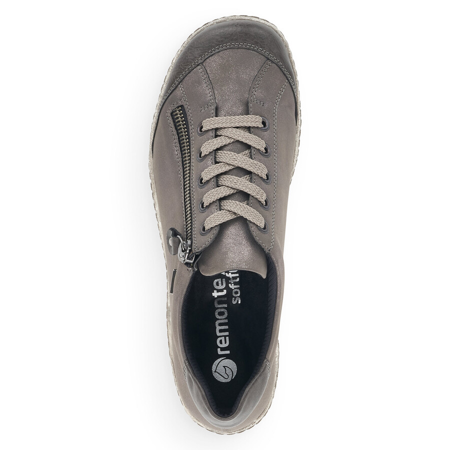 chaussures grises à fermeture éclair pour femmes remonte r1402-44