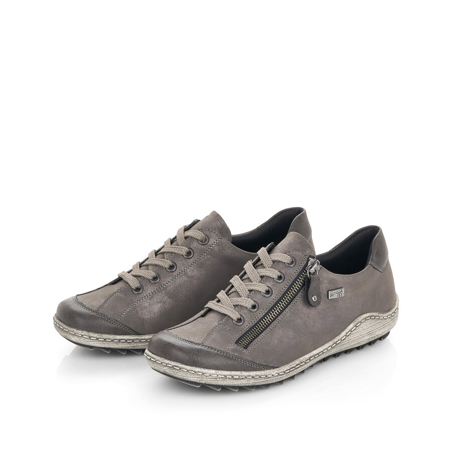 chaussures grises à fermeture éclair pour femmes remonte r1402-44