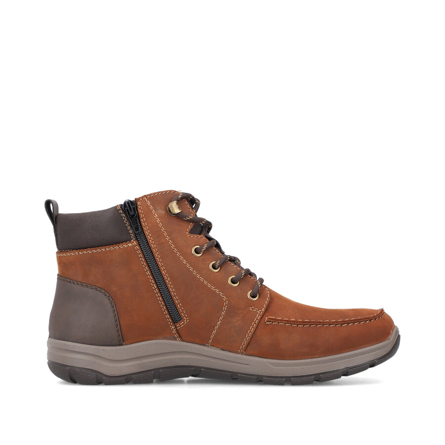 bottes marron à fermeture éclair pour homme rieker 03610-22