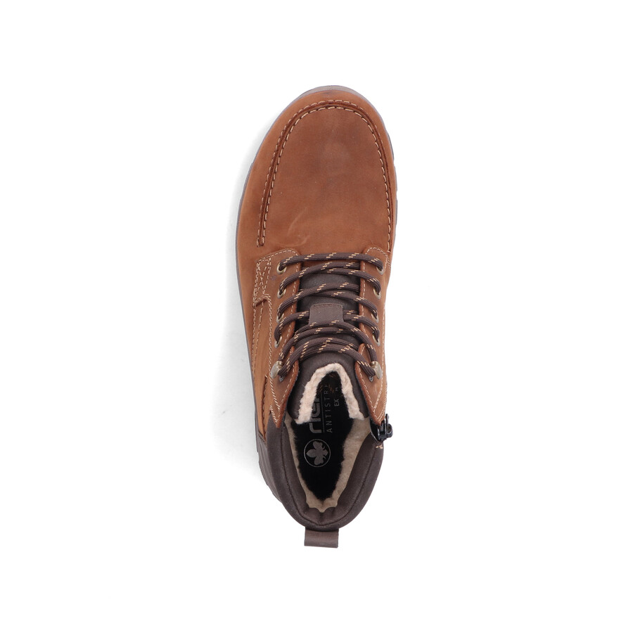 bottes marron à fermeture éclair pour homme rieker 03610-22