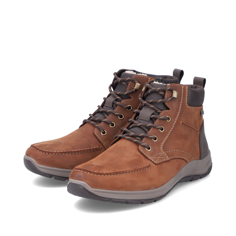bottes marron à fermeture éclair pour homme rieker 03610-22
