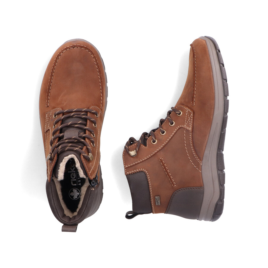 bottes marron à fermeture éclair pour homme rieker 03610-22