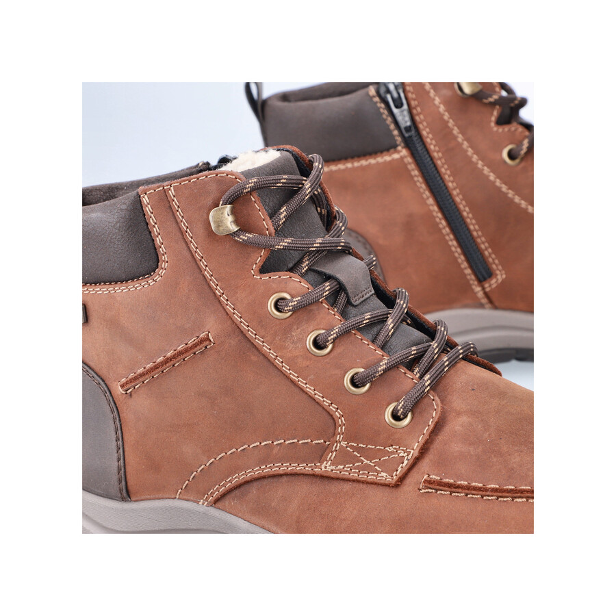 bottes marron à fermeture éclair pour homme rieker 03610-22