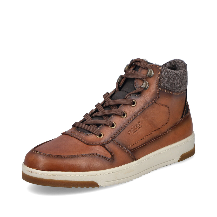 bottes marron à fermeture éclair pour homme rieker 17530-25