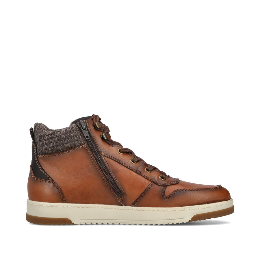 bottes marron à fermeture éclair pour homme rieker 17530-25