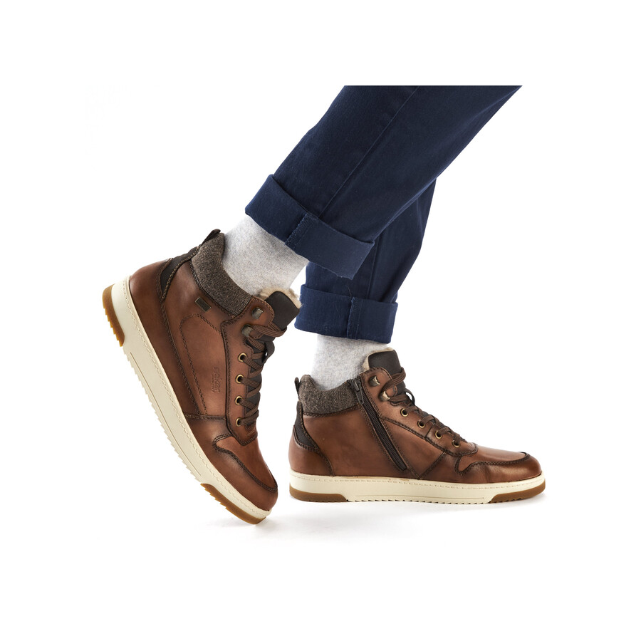bottes marron à fermeture éclair pour homme rieker 17530-25