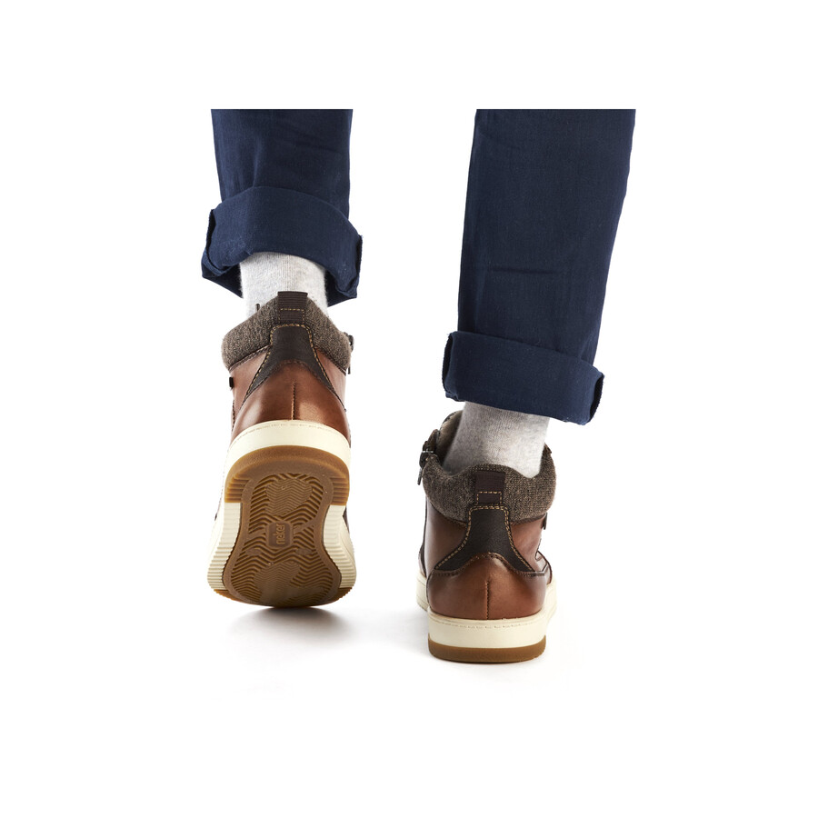bottes marron à fermeture éclair pour homme rieker 17530-25