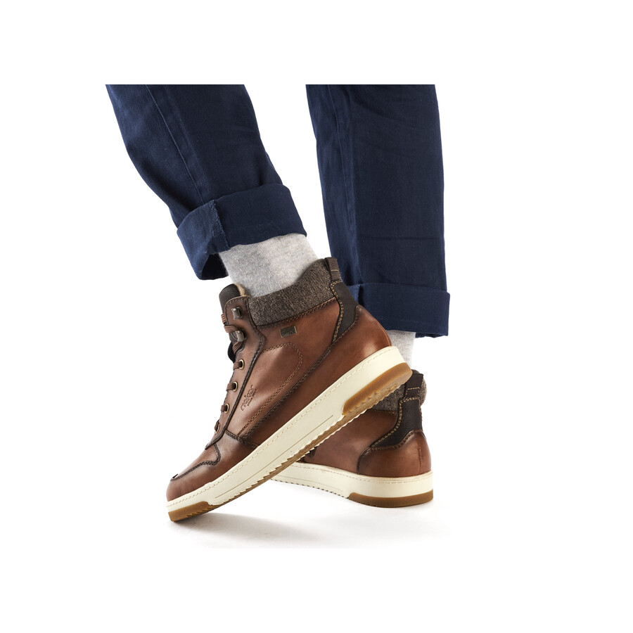 bottes marron à fermeture éclair pour homme rieker 17530-25