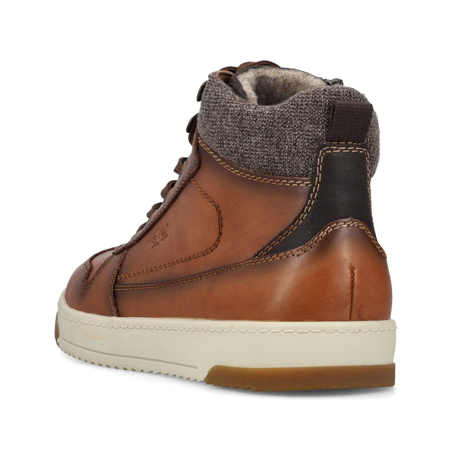 bottes marron à fermeture éclair pour homme rieker 17530-25