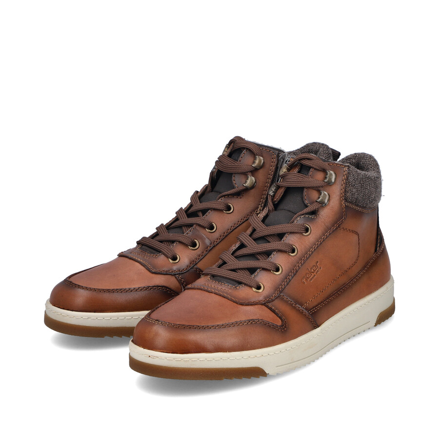 bottes marron à fermeture éclair pour homme rieker 17530-25