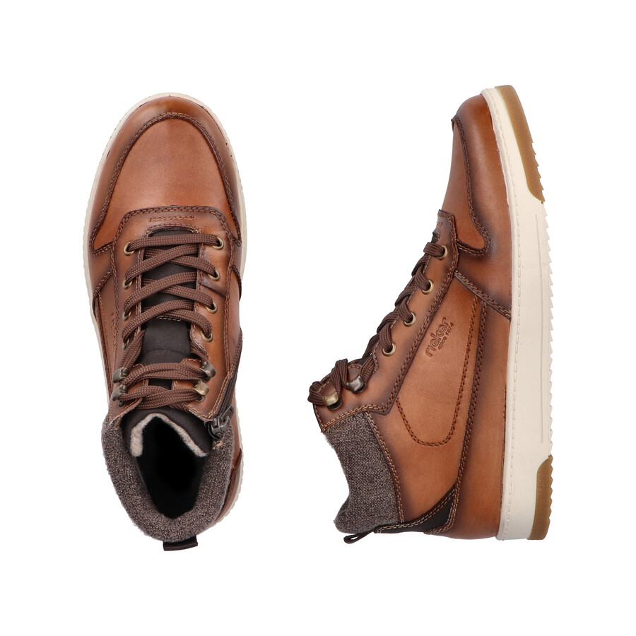 bottes marron à fermeture éclair pour homme rieker 17530-25