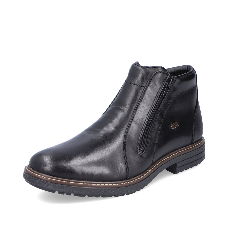 bottes noires à fermeture éclair pour hommes rieker 33160-00