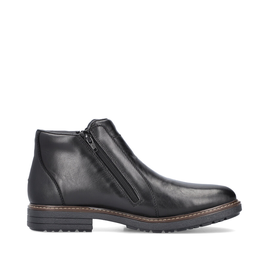 bottes noires à fermeture éclair pour hommes rieker 33160-00